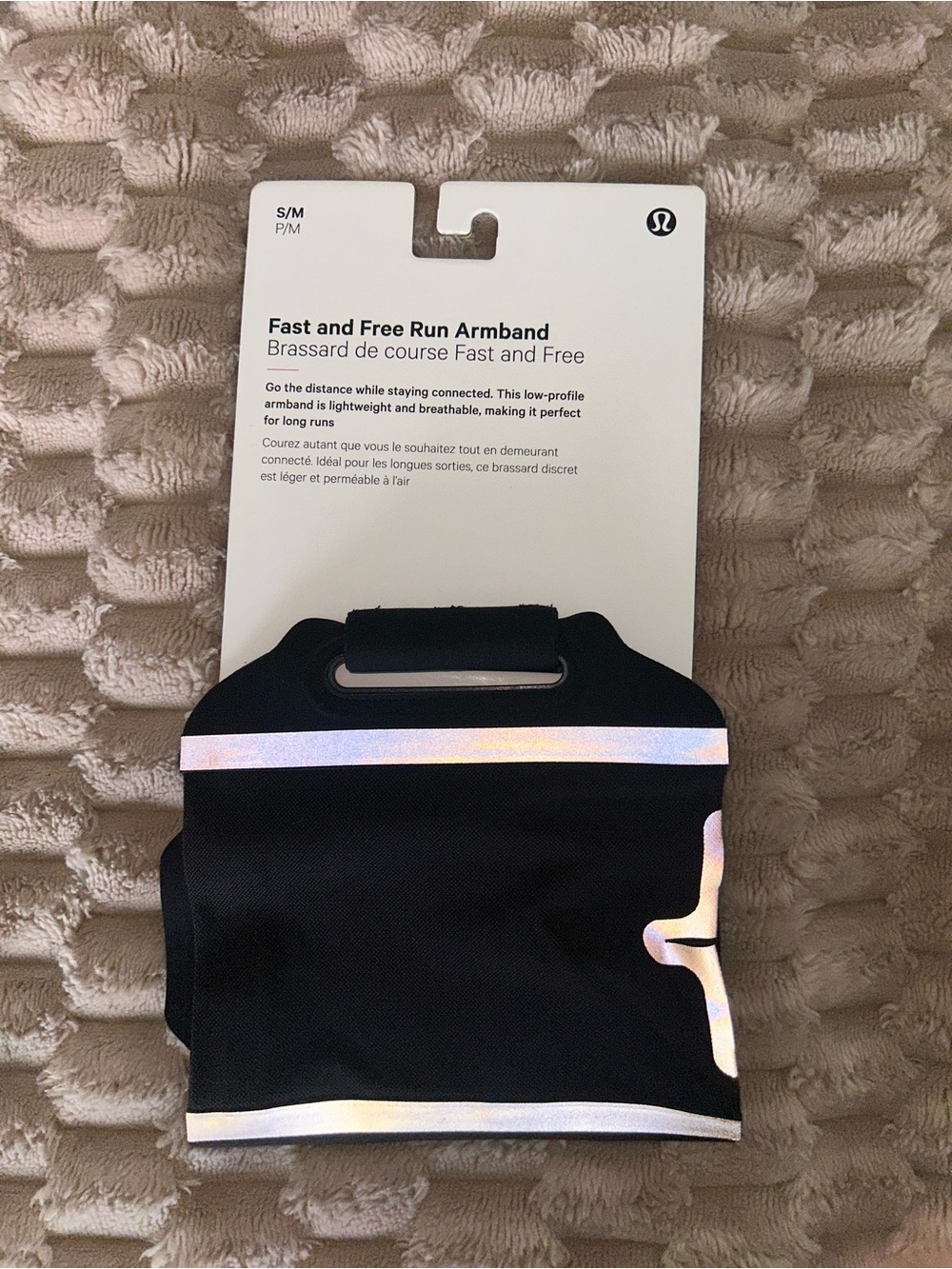 lululemon athletica Black Fast and Free Run Armband with Reflective Accents